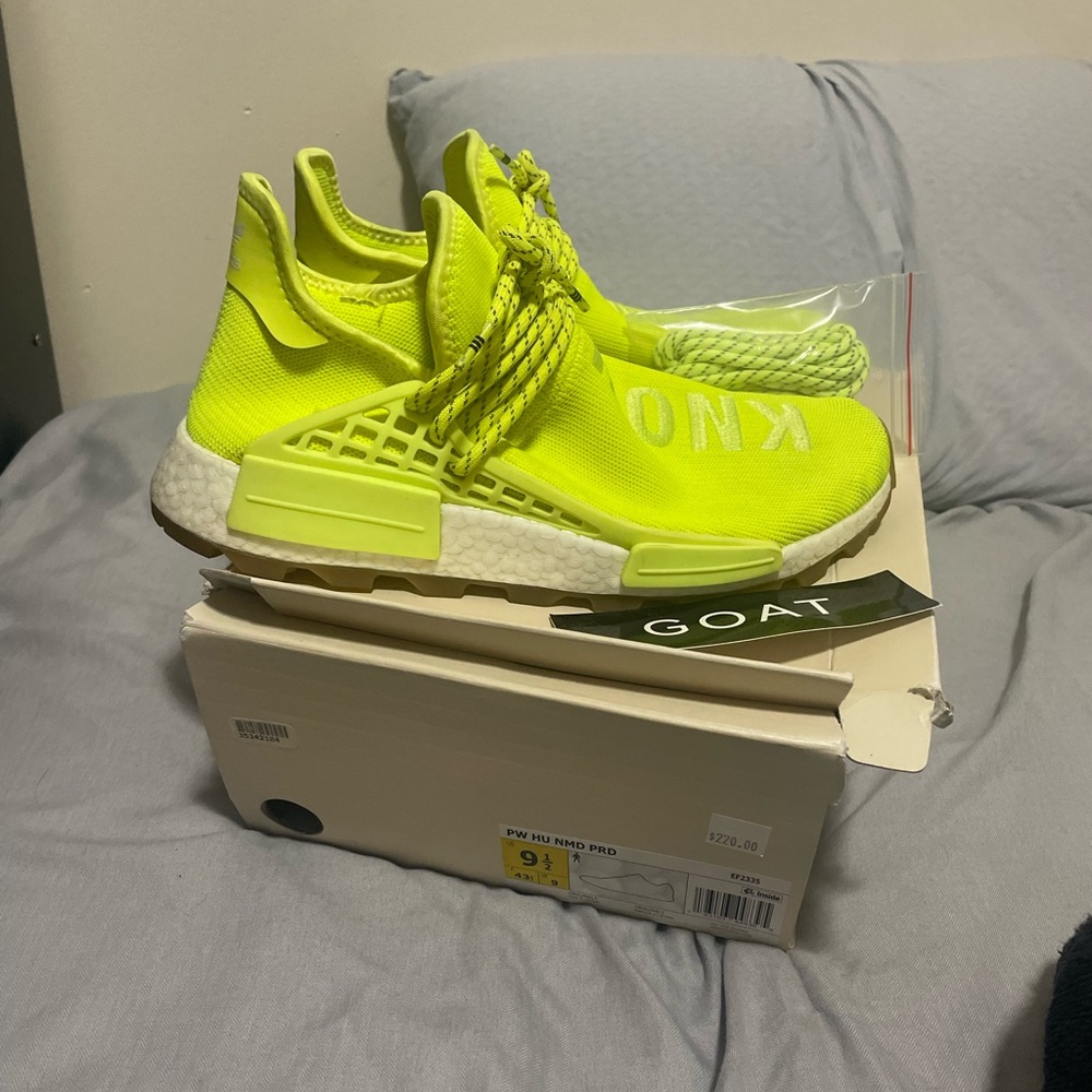 Adidas Pharrell Williams Human Race, neon green/yellow